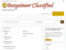 Tablet Screenshot of bargaineerclassified.com